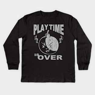 Play Time Is Over Kids Long Sleeve T-Shirt